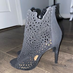 Peep toe booties